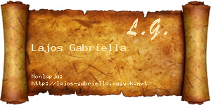 Lajos Gabriella névjegykártya